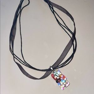 Handcrafted Mosaic Glass Choker Necklace